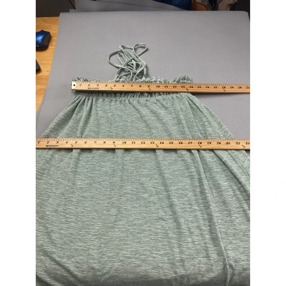 Free People FP Beach Green Space Dye Halter Mini Dress Large OB977974‎